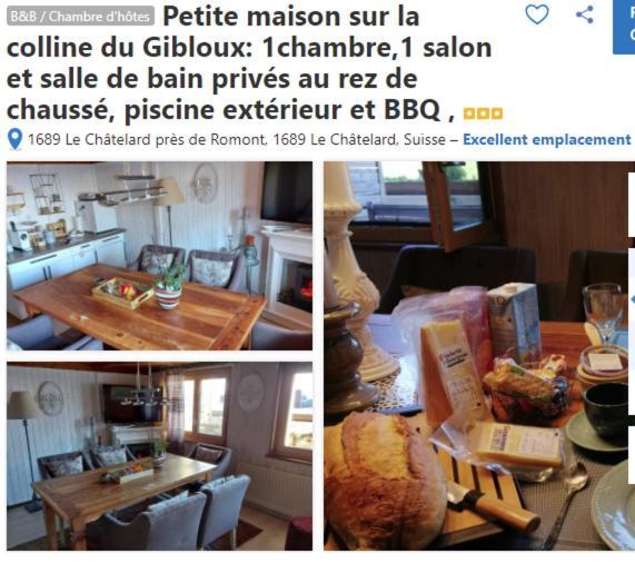 Petite Maison Sur La Colline Du Gibloux: 1Chambre,1 Salon Et Salle De Bain Prives Au Rez De Chausse, Piscine Exterieur Et Bbq , Le Châtelard-Montreux Exterior foto